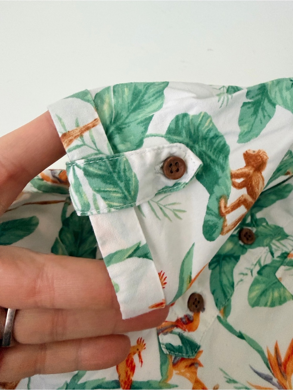 Janie and Jack BABY TROPICAL JUNGLE ROMPER - Picture 6 of 7